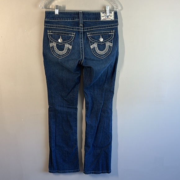 True Religion Becky White Stitch Bootcut Jeans Size 28 - Picture 3 of 16